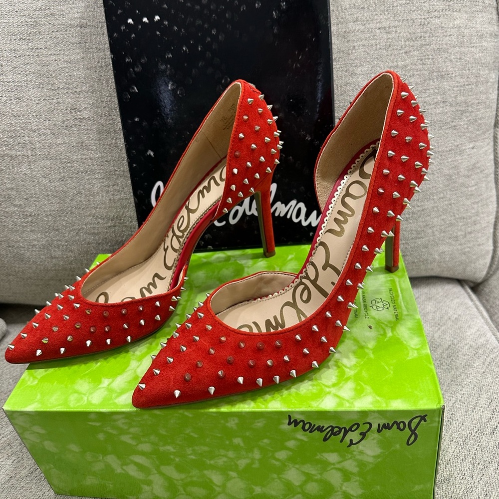 Sam Edelman Red spike heels. Size 7M